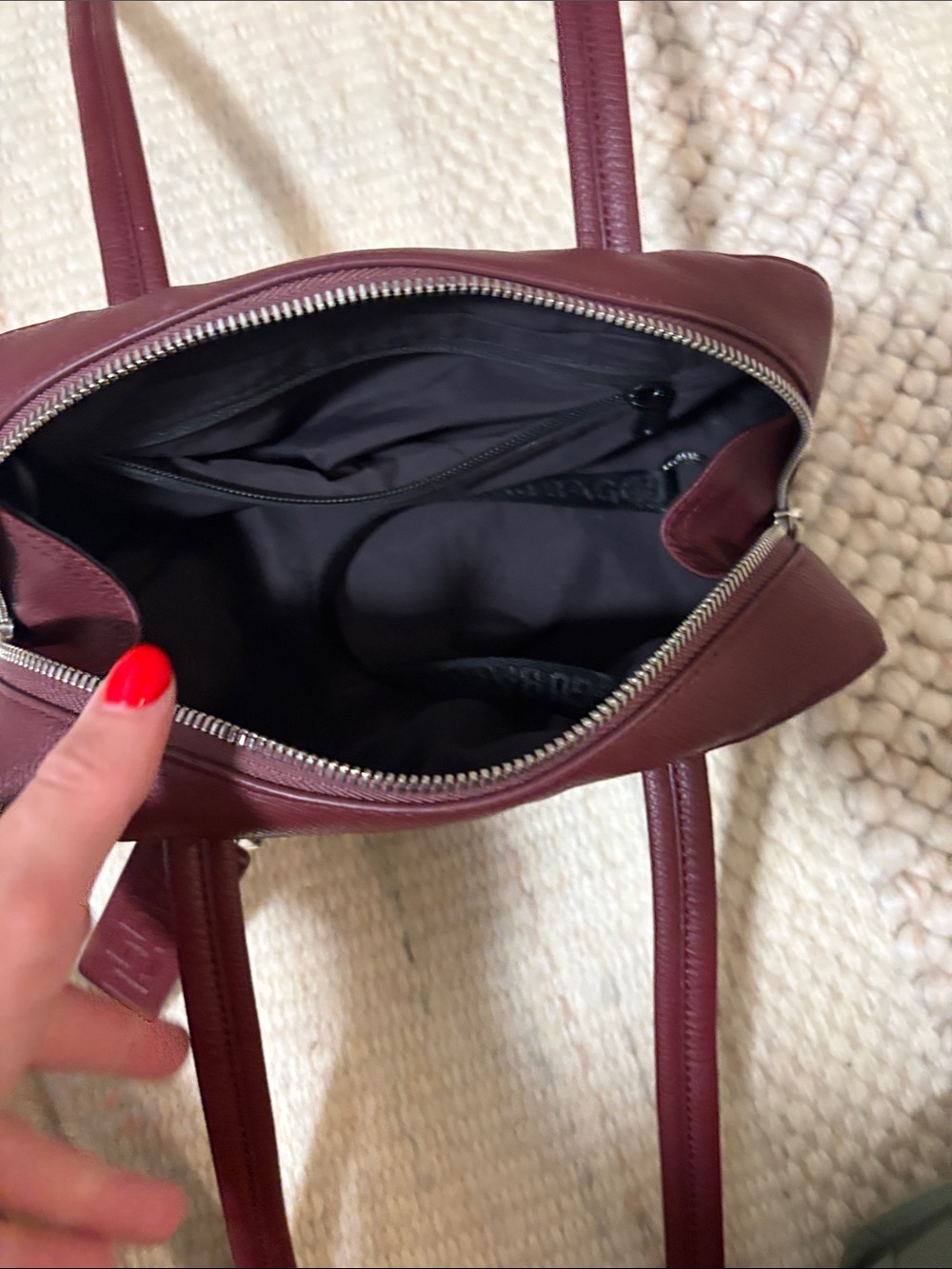 Baggu Small Vegan Leather Bowler Bag - Picture 6 of 7